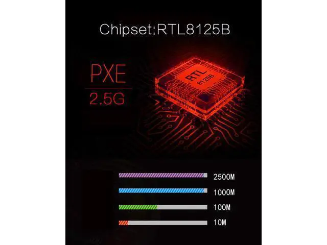 Alt view image 3 of 5 - 2.5GBase-T PCIe Network Adapter RTL8125B 2500/1000/100Mbps PCI Express Gigabit Ethernet Card RJ45 LAN Controller Support PXE for Windows/Linux/MAC with Low Profile