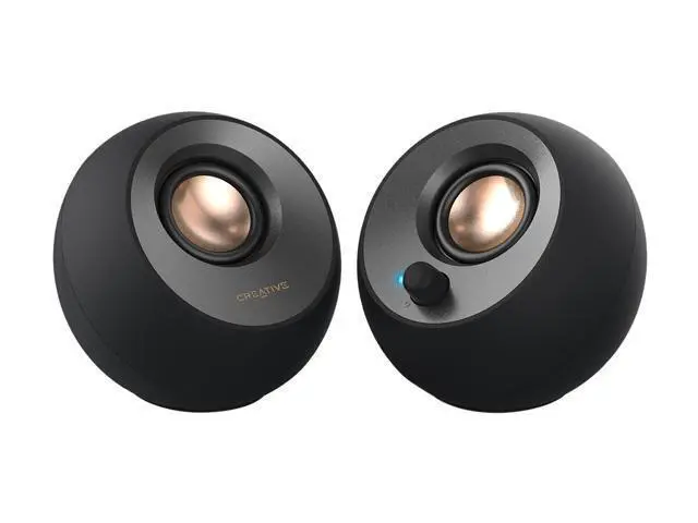 Alt view image 3 of 6 - Creative Pebble V2 USB-C Desktop Speakers, Enhanced Bass, Far-Field Drivers, Compact PC Speaker System