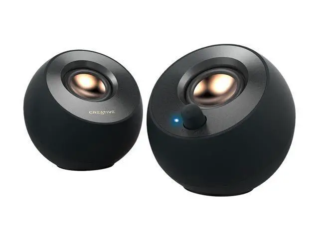 Alt view image 4 of 6 - Creative Pebble V2 USB-C Desktop Speakers, Enhanced Bass, Far-Field Drivers, Compact PC Speaker System