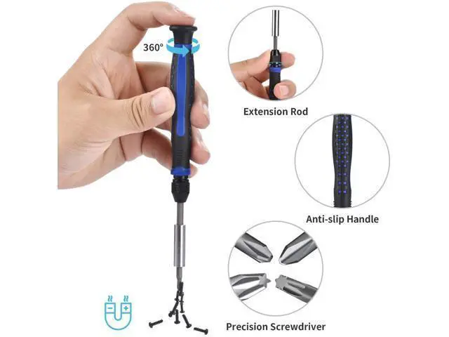 Alt view image 4 of 6 - Professional Computer Repair kit, Precision Eectronic Screwdriver Set, with 112 Magnetic Bit, Suitable for Phone, iPhone, PC, MacBook, Laptop, PS4, Xbox Repair of Small Technical Tools