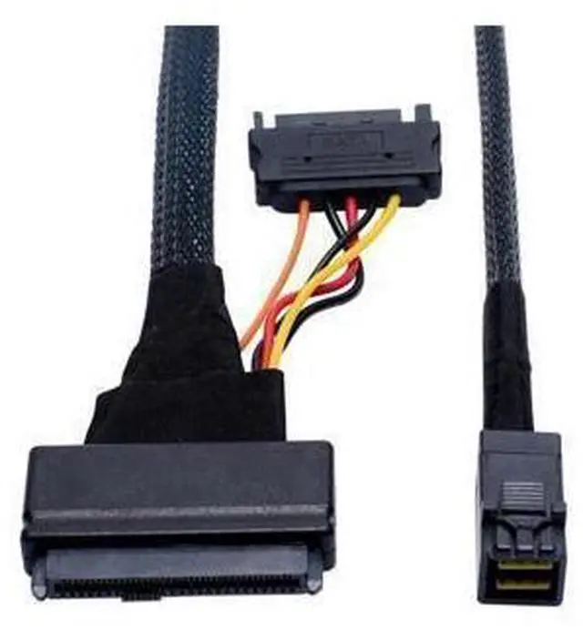 Main image of Internal 12G HD Mini SAS SFF-8643 to U.2 SFF-8639 NVMe PCIe SSD Adapter Cable with SATA Power for Mainboard Intel SSD 750 p3600 p3700 U2 SFF8639 - 1.0 Meter