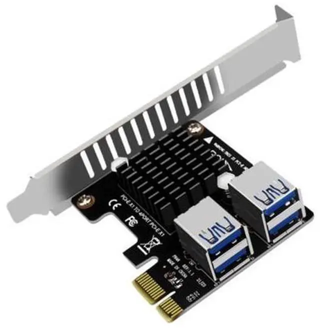 Main image of PCIex1 to 4-Port Expansion Card ASM1184E Main Control Full Height Bezel for Desktop Pc Support Macos Windows Linux