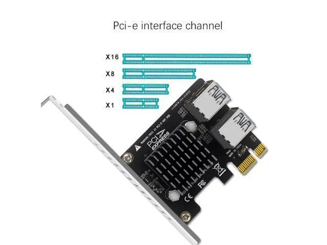 Alt view image 3 of 4 - PCIex1 to 4-Port Expansion Card ASM1184E Main Control Full Height Bezel for Desktop Pc Support Macos Windows Linux