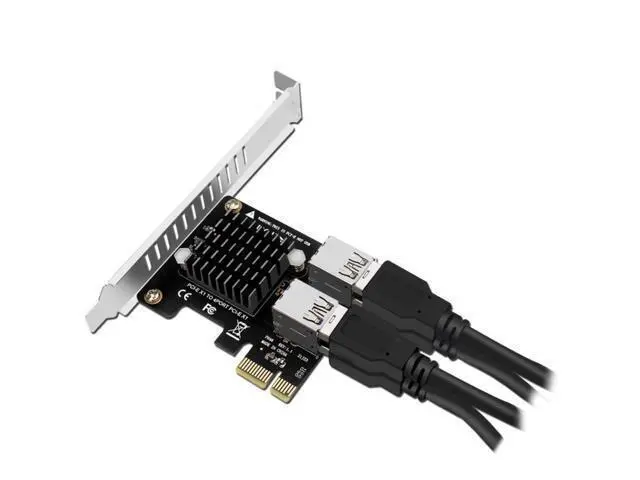 Alt view image 4 of 4 - PCIex1 to 4-Port Expansion Card ASM1184E Main Control Full Height Bezel for Desktop Pc Support Macos Windows Linux