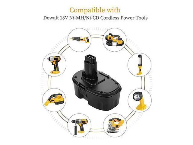 Alt view image 3 of 7 - Replacement for 3500mAh Dewalt 18V Battery amp Dewalt 18V Battery Charger DC9310 for Dewalt 72V 96V 12V 144V 18V NiCad NiMh Dewalt Battery and Charger
