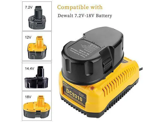 Alt view image 6 of 7 - Replacement for 3500mAh Dewalt 18V Battery amp Dewalt 18V Battery Charger DC9310 for Dewalt 72V 96V 12V 144V 18V NiCad NiMh Dewalt Battery and Charger