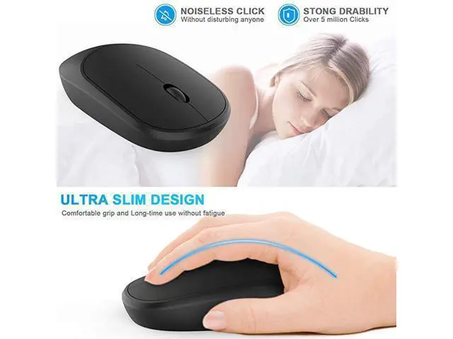 Alt view image 5 of 7 - Wireless Number Pad and Mouse Combo Portable Ultra Slim 24GHz USB Wireless Numeric Keypad and Mouse Set for Laptop Notebook Desktop PC Computer Black