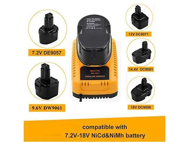 Alt view image 4 of 7 - Dc9310 Fast Battery Charger Replacement For Dewalt 7.2V -18V Xrp Nicad Nimh Battery Dc9096 Dc9098 D