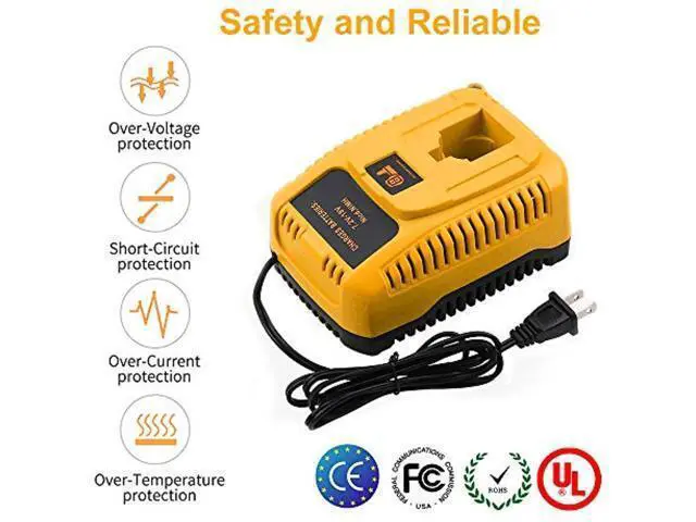 Alt view image 6 of 7 - Dc9310 Fast Battery Charger Replacement For Dewalt 7.2V -18V Xrp Nicad Nimh Battery Dc9096 Dc9098 D