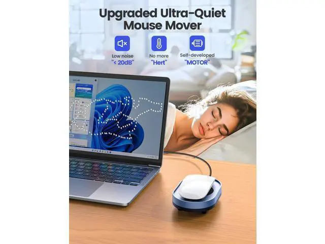 Alt view image 6 of 7 - Vaydeer Undetectable Mouse Mover, M4 Mouse Jiggler Device with ON/Off Switch, Driver-Free Shaker Wiggler Mouse Movement Simulation for Computer Awakening, Gift Ideal for Men/Women