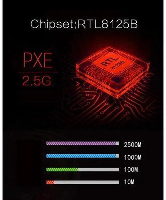 Alt view image 3 of 7 - 2.5GBase-T PCIe Network Adapter RTL8125B 2500/1000/100Mbps PCI Express Gigabit Ethernet Card RJ45 LAN Controller Support PXE for Windows/Linux/MAC with Low Profile