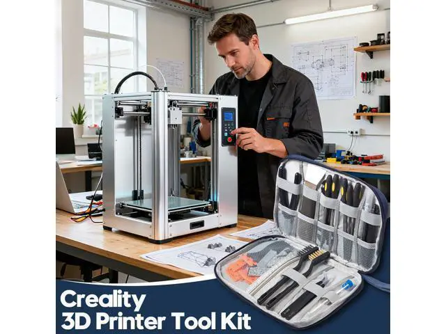 Alt view image 4 of 7 - 50-Piece 3D Printer Tool Kit, 3D Printing Accessories Compatible with FDM/SLA Printers, Including Nozzle Cleaning Kit, Scraper, Deburring Tool, Files, Brushes, with Storage Case, Starter Kit