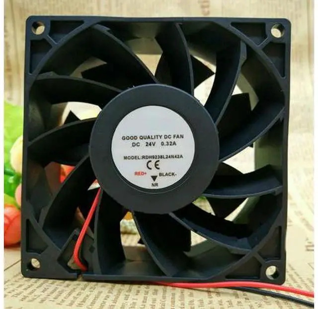 Main image of Cooling Fan RDH9238L24N42A for RUNDA DC24V 0.32A 2 wire 92*92*38mm