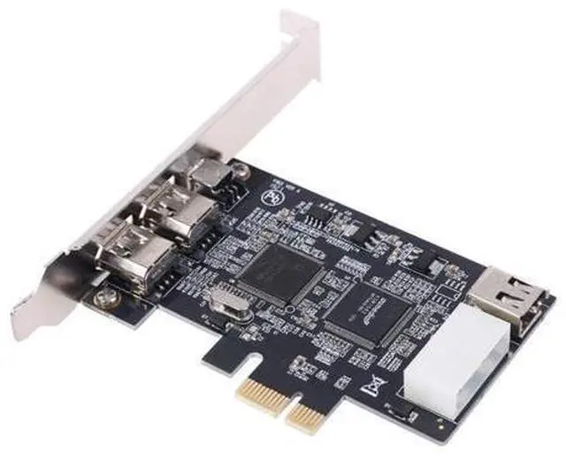 Alt view image 3 of 4 - D7YC PCIe 3 Ports Firewire Cable Expansion Card PCI Express 1394B & 1394A TI XIO2213B Chipset Adapter