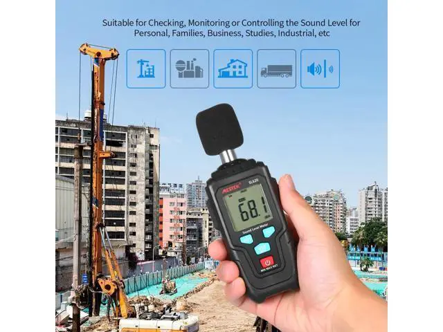 Alt view image 3 of 7 - MESTEK SL620 Decibel Meter Audio Level Meter Logger 30-135dB Noise Measurement Sound Level Meter Detector Diagnostic Tool