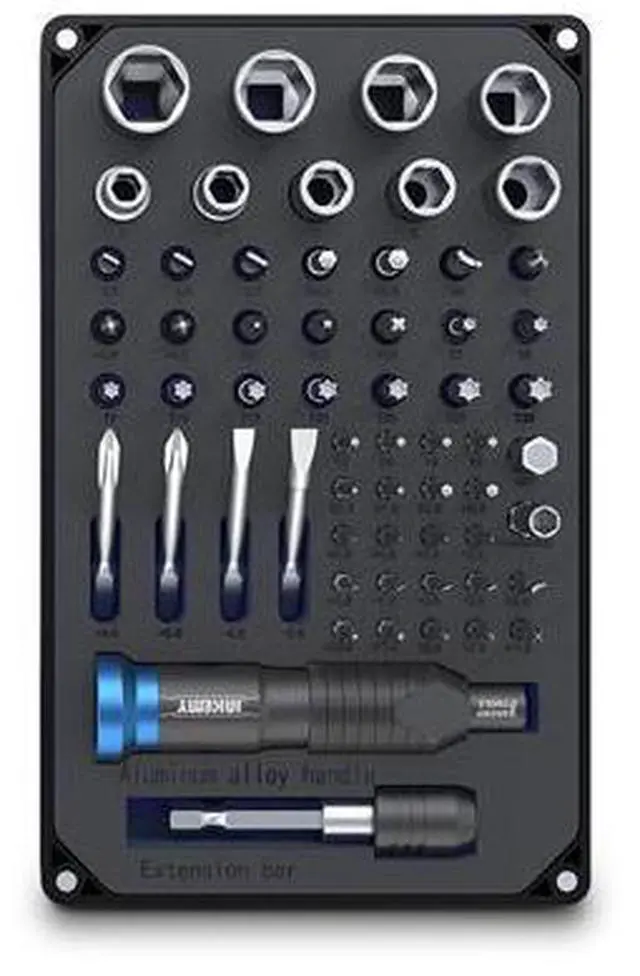 Main image of NEW 60-in-1 Professional Screwdriver Set with High Quality S-2 Driver Bit DIY Repair Tool Kit for Laptop Glasses Mobile Phone