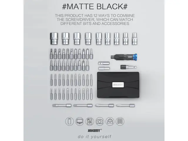 Alt view image 2 of 7 - NEW 60-in-1 Professional Screwdriver Set with High Quality S-2 Driver Bit DIY Repair Tool Kit for Laptop Glasses Mobile Phone