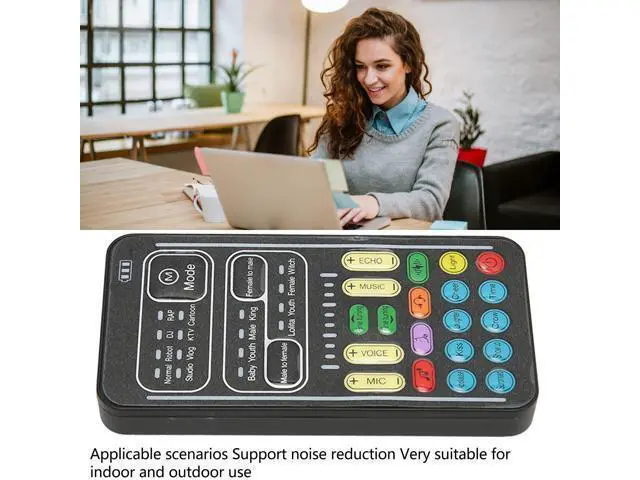 Alt view image 3 of 5 - Voice Changer, Handheld Portable Microphone Voice Disguiser Modulator, for PS4PS5 XBOXONE SwitchPC and PUGB Gaming Phone Computer PC Tablet, Live Sound Card