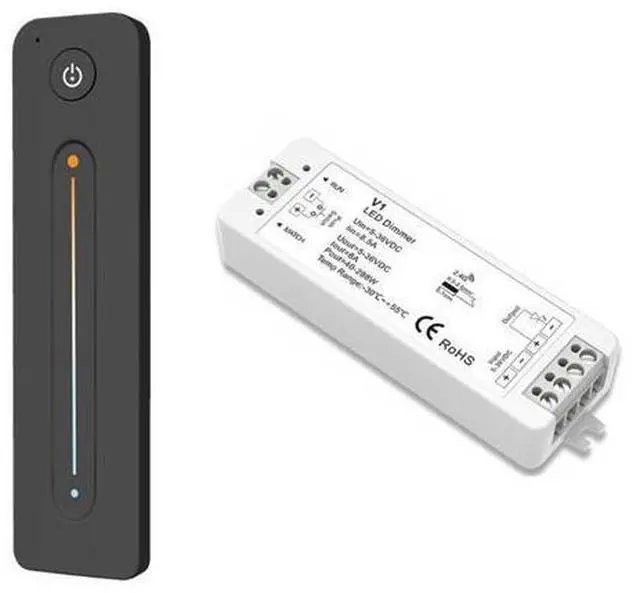 Main image of LED Dimmer 12V 5V 24V 36V 8A PWM Wireless RF Switch with 2.4G Brightness Adjustment Contact Remote for Led Single Color Strip
