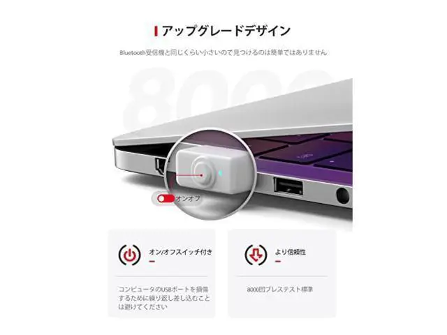 Alt view image 2 of 7 - VAYDEER Mouse Jiggler USB Mouse Mover Mouse Emulator Mouse Auto Move with ON/OFF Switch No Driver Required Plug and Play Ultra Small - White