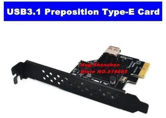 Main image of USB3.1 preposition TYPE-E Expansion Card PCI-E X2 to type-c port with USB2.0 port adaper card ASM3142