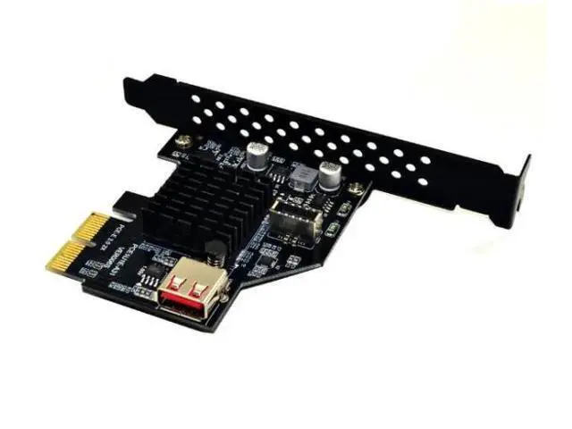 Alt view image 2 of 5 - USB3.1 preposition TYPE-E Expansion Card PCI-E X2 to type-c port with USB2.0 port adaper card ASM3142