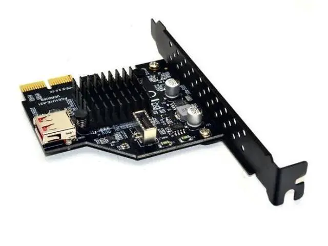 Alt view image 4 of 5 - USB3.1 preposition TYPE-E Expansion Card PCI-E X2 to type-c port with USB2.0 port adaper card ASM3142