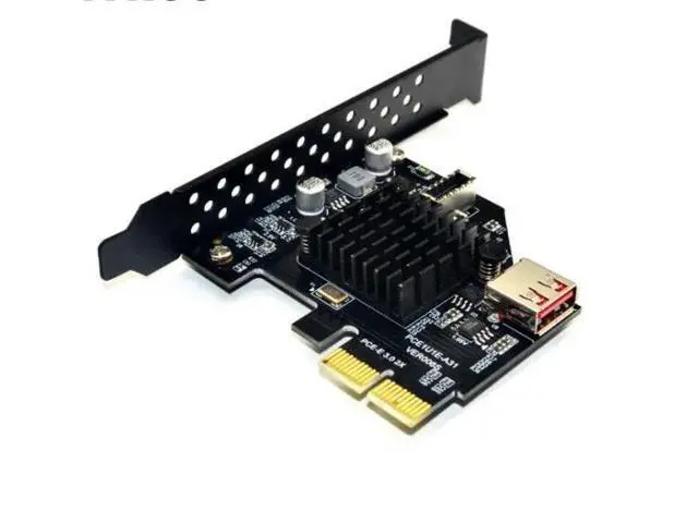 Alt view image 5 of 5 - USB3.1 preposition TYPE-E Expansion Card PCI-E X2 to type-c port with USB2.0 port adaper card ASM3142