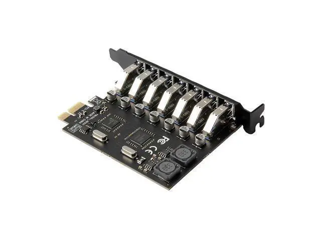 Alt view image 6 of 6 - 7 port USB 3.0 PCI-E Expansion Card PCI express PCIe USB 3.0 hub adapter 7-port USB3.0 controller USB 3 0 PCI e PCIe express x1