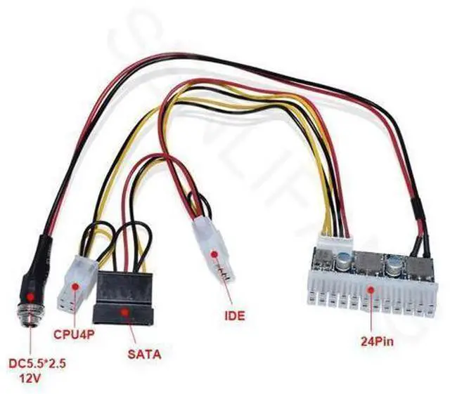 Main image of DC-ATX-160W DC 12V 24pin DC ATX PSU 12V DC de entrada de 160W Pico interruptor de salida DC-DC ATX Pico PSU MINI ITX PC fuente de alimentación