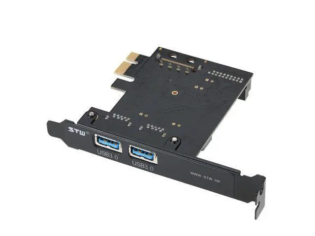 Alt view image 2 of 4 - PCI-E to USB 3.0 2-Port PCI Express Card Mini PCI-E USB 3.0 Hub Controller Adapter with Internal USB 3.0 19-Pin Connector