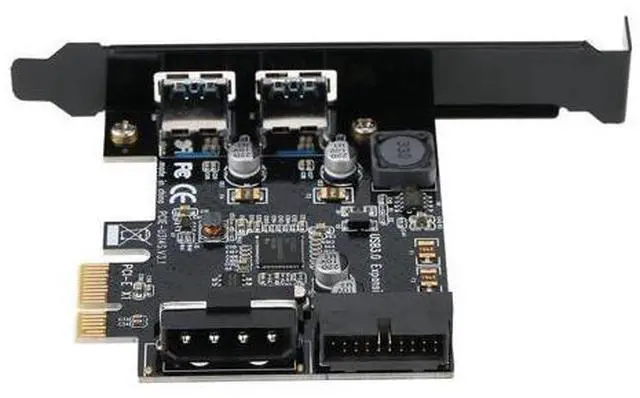Alt view image 4 of 4 - PCI-E to USB 3.0 2-Port PCI Express Card Mini PCI-E USB 3.0 Hub Controller Adapter with Internal USB 3.0 19-Pin Connector