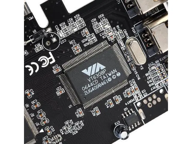 Alt view image 5 of 5 - PCI-E 3 Ports 1394a 1394b Firewire Expansion Card PCI-Express Controller Card (2 * 6 Pin + 1 * 4 Pin) for Desktop PC
