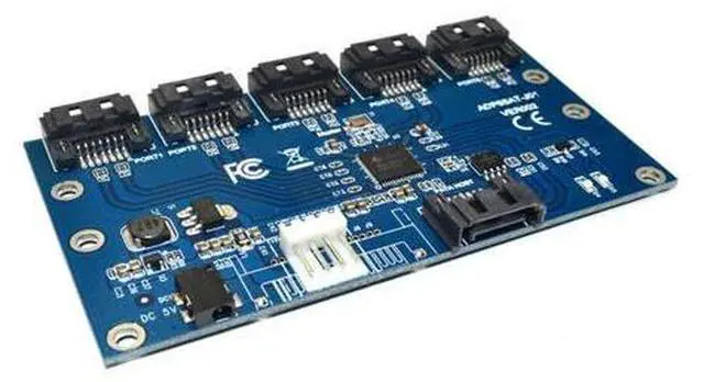 Main image of SATA Adapter Card 1 to 5 Port Converter SATA Port Multiplier Hard Disk Riser Card Hub for Windows 7 XP Vista data protection