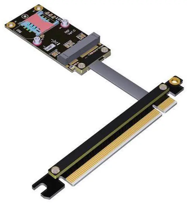 Main image of ADT-Link PCI-E x16 To miniPCIe Extension Cord Adapter Cable gen3 8G/bps PCIe x16 mini PCIe For Wireless Card - 5CM