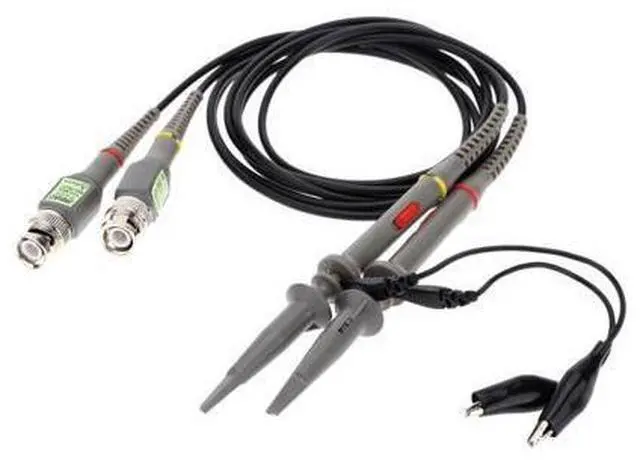 Main image of 2Pcs Oscilloscope Probe P6100 100MHz 1X 10X Alligator Clip Test Low Passive Limpedance Attenuation Probe For Hantek Rigol UNI-T