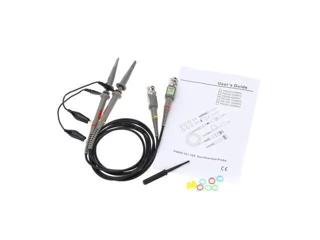 Alt view image 6 of 7 - 2Pcs Oscilloscope Probe P6100 100MHz 1X 10X Alligator Clip Test Low Passive Limpedance Attenuation Probe For Hantek Rigol UNI-T