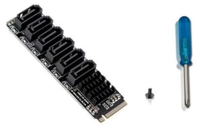Main image of PCIE SATA Adapter Card 6Gbps Chassis server PC Computer Expansio 3.0 X4 X8 X16 To 6 Port 3.0 M.2 NVME PCI-E
