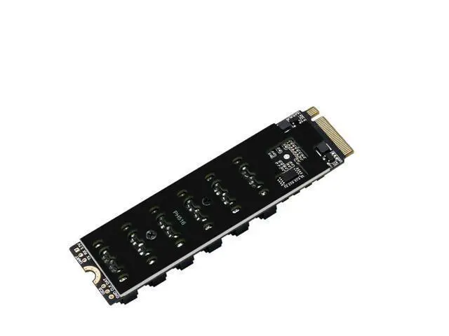Alt view image 2 of 5 - PCIE SATA Adapter Card 6Gbps Chassis server PC Computer Expansio 3.0 X4 X8 X16 To 6 Port 3.0 M.2 NVME PCI-E