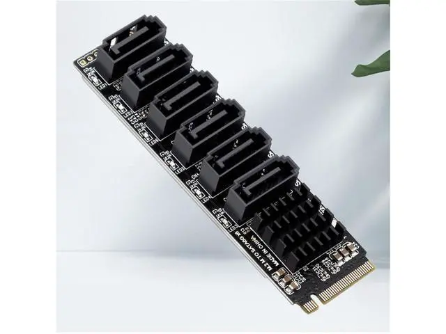 Alt view image 5 of 5 - PCIE SATA Adapter Card 6Gbps Chassis server PC Computer Expansio 3.0 X4 X8 X16 To 6 Port 3.0 M.2 NVME PCI-E