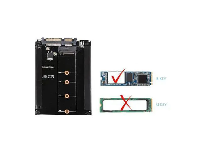 Alt view image 5 of 5 - M.2 NGFF SSD To 2.5 SATA 22Pin 6Gbps/s Expansion Adapter Card With Enclosure Socket M2 NGFF Adapter