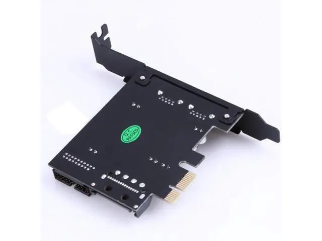 Alt view image 3 of 4 - USB 3.0 PCI-E 2 Port PCI Express Expansion Card 19-Pin Power Connector