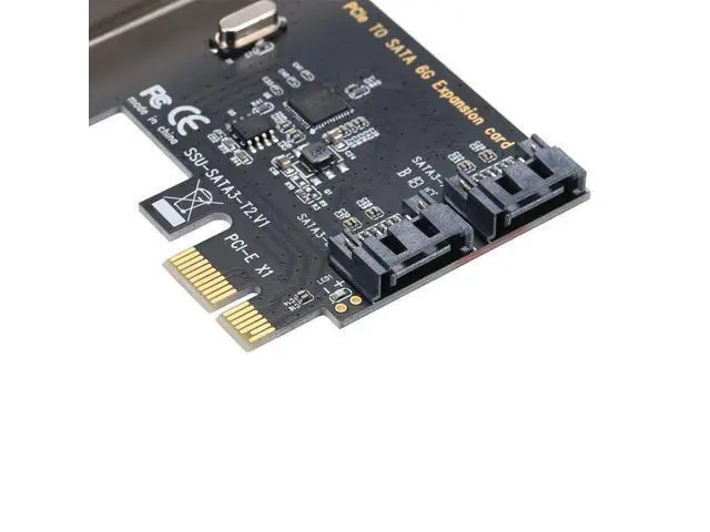Alt view image 2 of 7 - PCI-E to 2 SATA3.0 Adapter Card SATA Hard Disk Expansion Card High-speed Transmission Multiple Systems Compatible Plug and Play