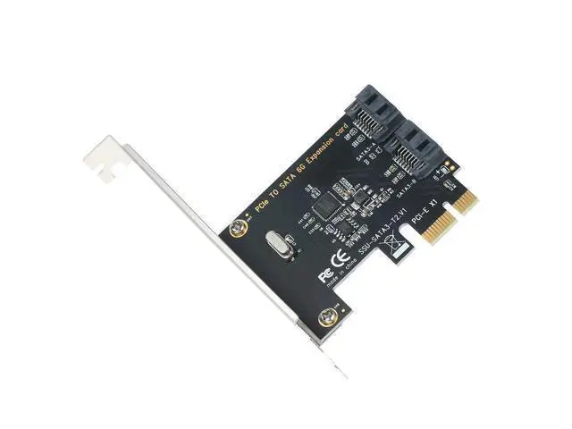 Alt view image 7 of 7 - PCI-E to 2 SATA3.0 Adapter Card SATA Hard Disk Expansion Card High-speed Transmission Multiple Systems Compatible Plug and Play