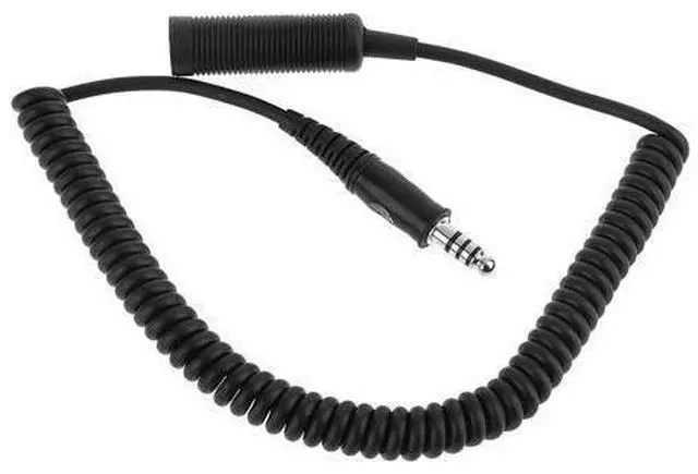 Alt view image 3 of 7 - Tactical Headset Adapter Cable Durable Stable U-92A/U to U-174/U Helicopter Military Headphone Extension Line Cable Cord
