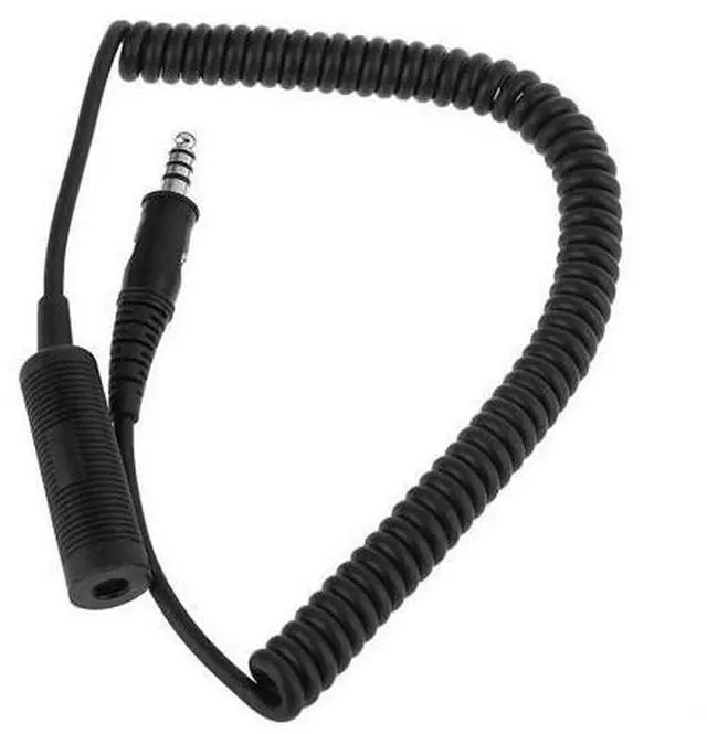 Alt view image 6 of 7 - Tactical Headset Adapter Cable Durable Stable U-92A/U to U-174/U Helicopter Military Headphone Extension Line Cable Cord