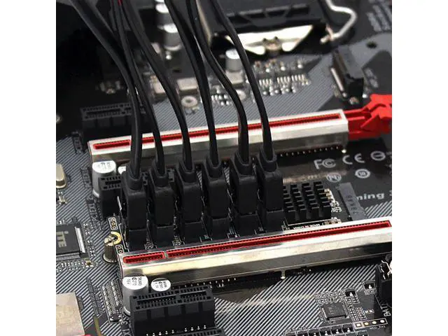 Alt view image 2 of 7 - PH516 M2 NVME to Sata 3.0 6 Ports Adapter Converter Card ASM1166 for w/ Heatsink