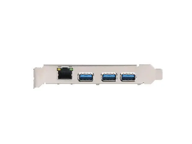 Alt view image 2 of 5 - PCI-E to External 3-Port USB 3.0 Plus Gigabit Ethernet Card Adapter Converter for PC Desktop computer div