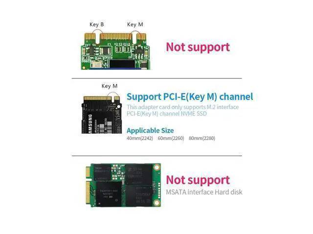 Alt view image 3 of 7 - M.2 NVME to USB3.0 Mobile Adapter Card Converter Card Support M.2 PCIE(Key M) Interface NVME SSD Not Support SATA Protocol