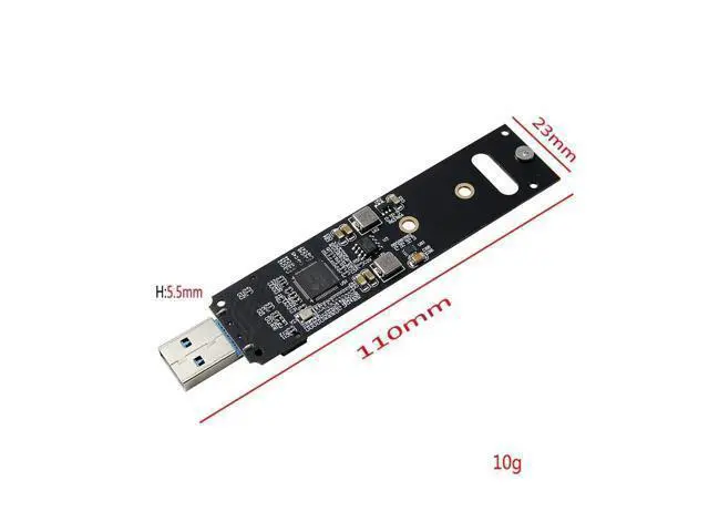 Alt view image 7 of 7 - M.2 NVME to USB3.0 Mobile Adapter Card Converter Card Support M.2 PCIE(Key M) Interface NVME SSD Not Support SATA Protocol